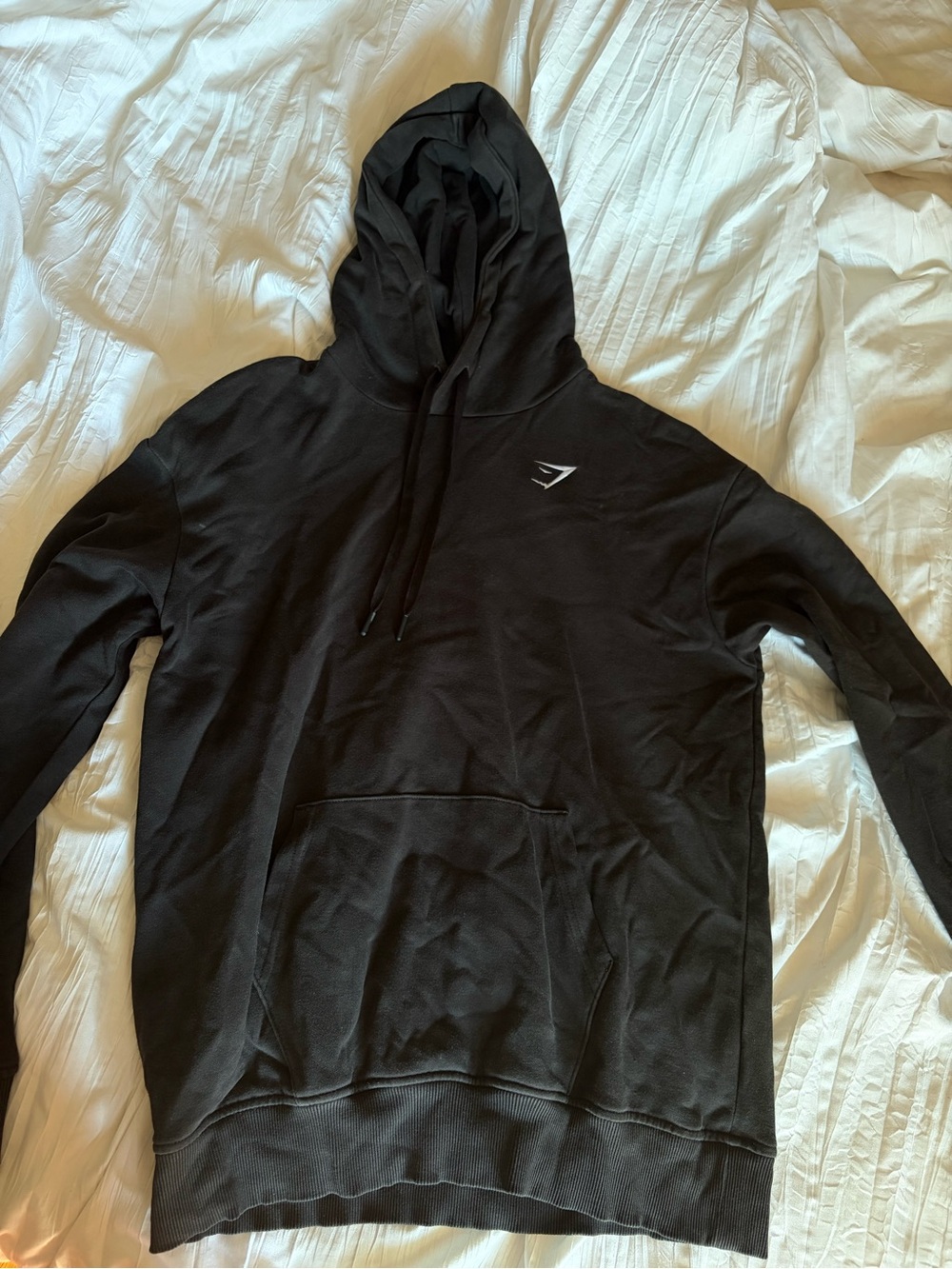 Gymshark Black Hooded Sweatshirt with Interior Label